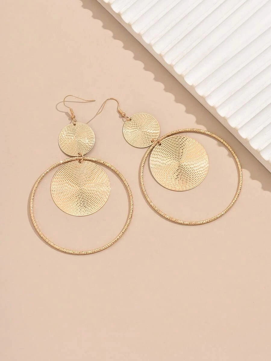 Elegant Personalized Round Large Earrings