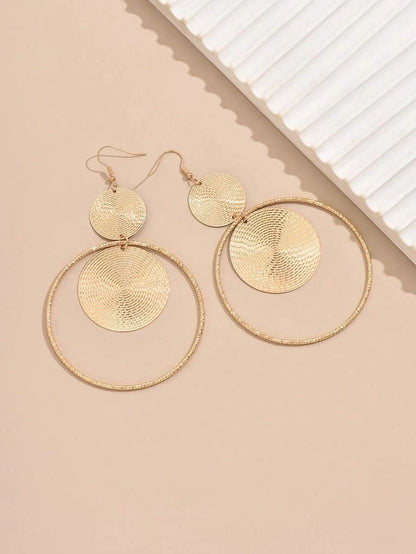 Elegant Personalized Round Large Earrings