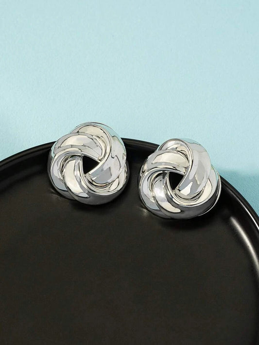 Chic Lacquered Geometric Earrings