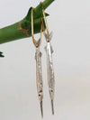 Vintage Dual-Tone Fish Pendant Earrings