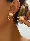 Minimalist Geometric Spiral Earrings