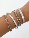 Rhinestone Snake Bracelet Set