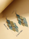Retro Leaf Tassel Earrings