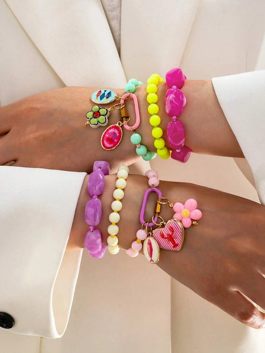 Colorful Beaded Summer Bracelet Set