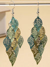 Retro Leaf Tassel Earrings