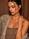 Glisma 18K Gold-Plated Beaded Finger Chain