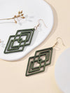 Casual Geometric Wooden Earrings
