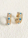 Gold Plated Crystal Demon Eye Earrings