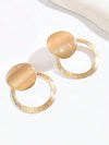 Minimalist Geometric Spiral Floral Earrings