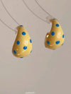 C-Shaped Polka Dot Earrings