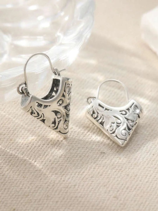 Vintage Geometric Hollow Earrings