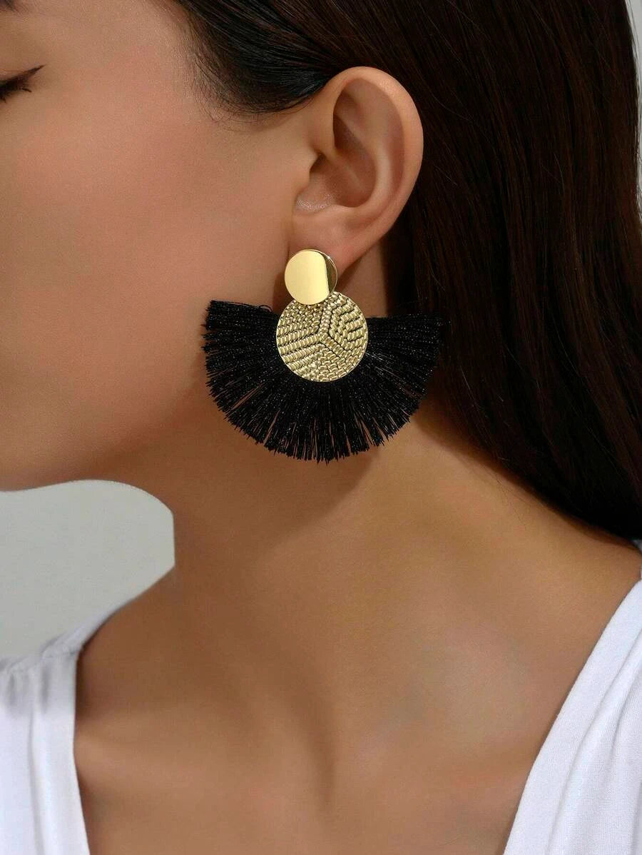 Metallic Tassel Earrings