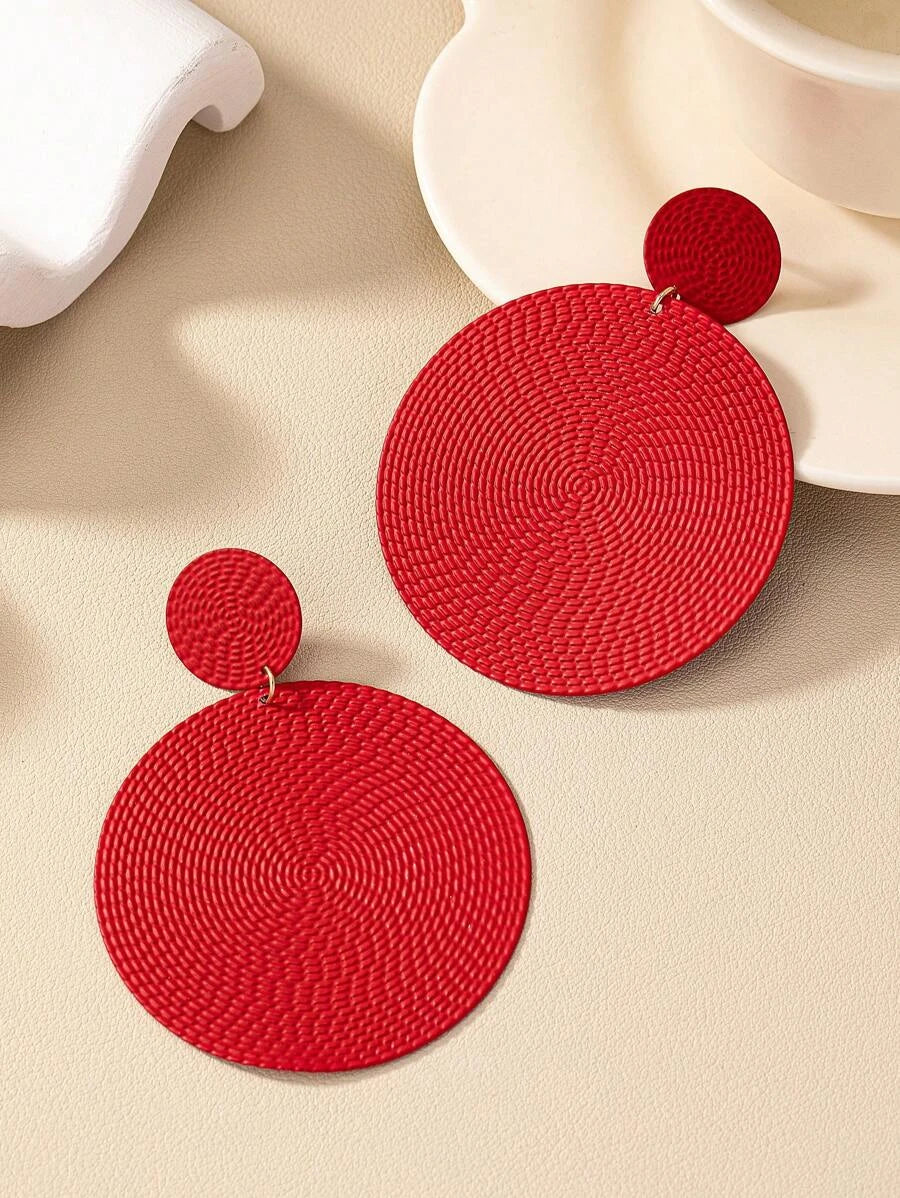 Exaggerated Geometric Drop Earrings