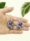 Vintage Floral Teardrop Earrings