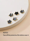 Metal Lucky Clover Pendant Earrings