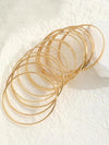 Bohemian Textured Bangle Bracelet Set