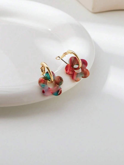 Five Leaf Clover Earring Studs