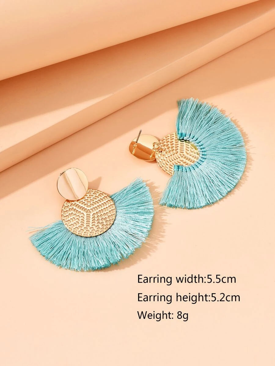 Metallic Tassel Earrings