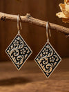 Vintage Embossed Geometric Dangle Earrings