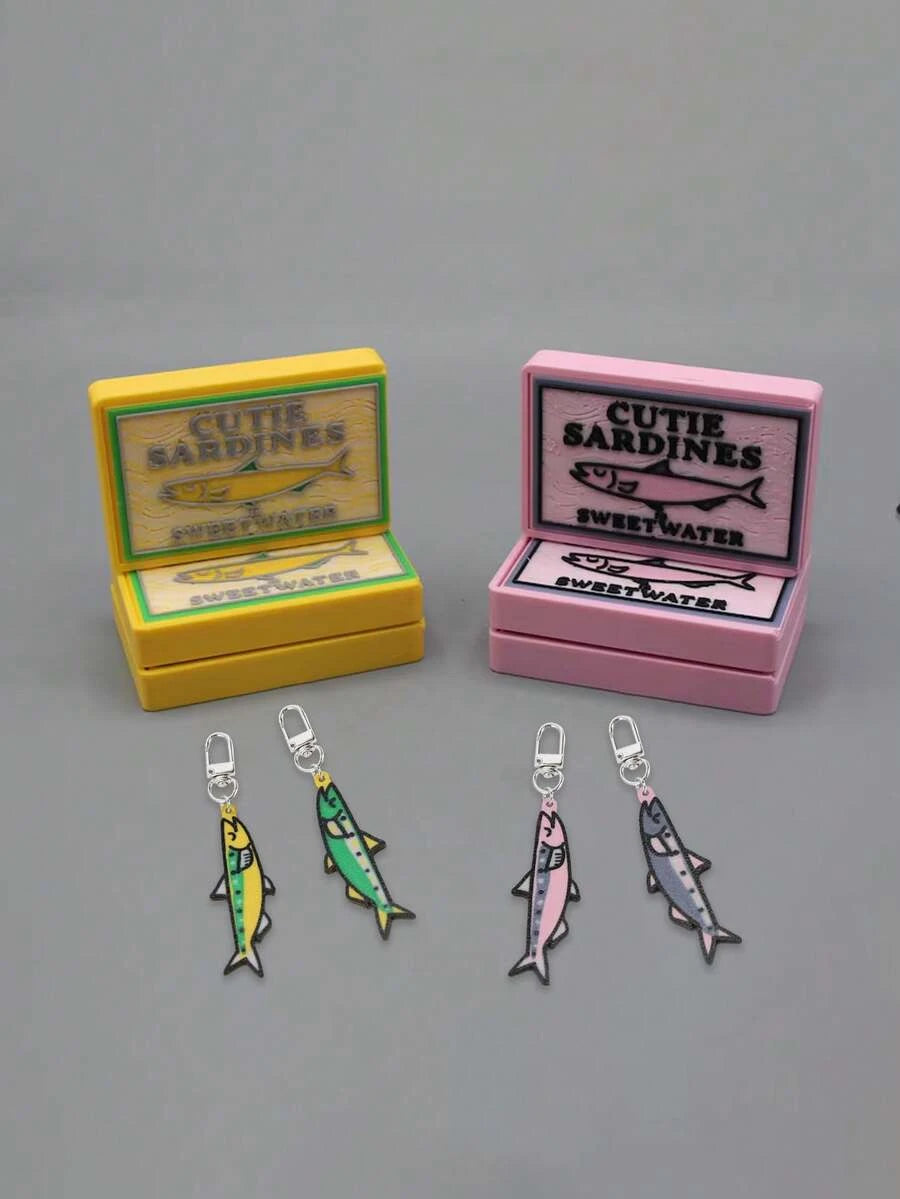 Sardine Can Storage Box and Pendant Set