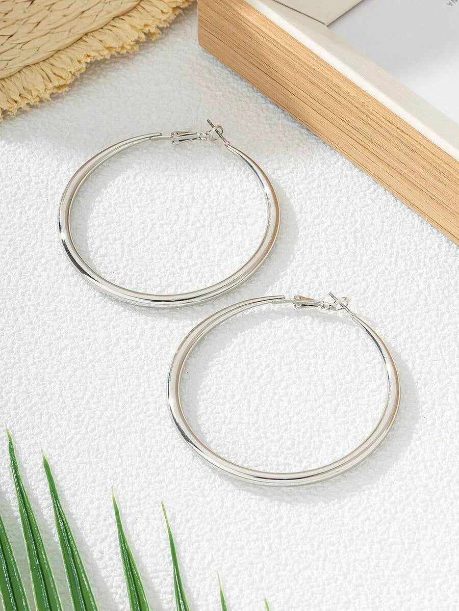 Vintage Red Spray Painted Hoop Earrings