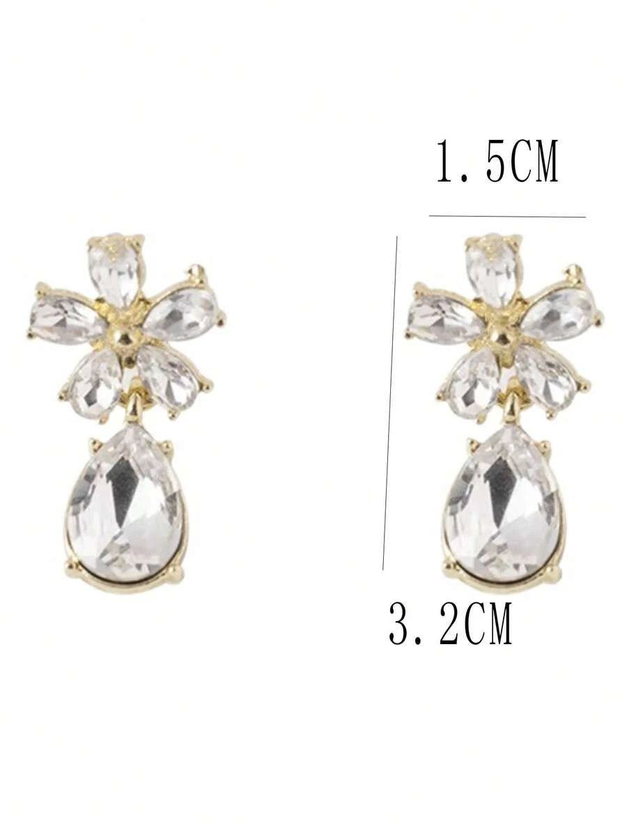 Vintage Water Drop Bowknot Earrings