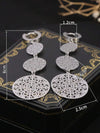 Gold Floral Vine Leaf Pendant Earrings