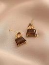 Andkiss Geometric Crystal Drop Earrings