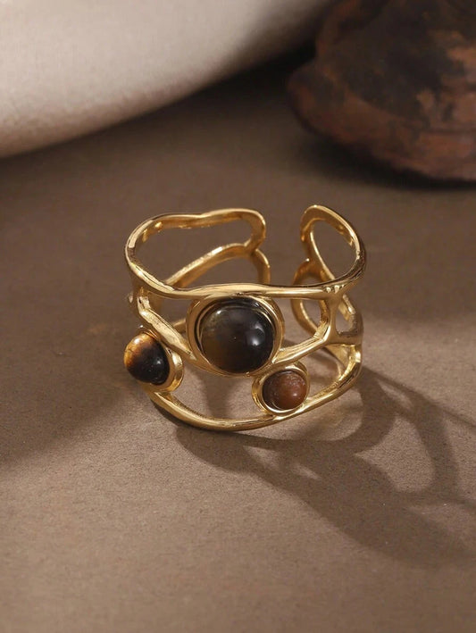 Minimalist Geometric Stainless Steel Ring