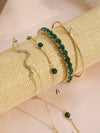 Rhinestone Snake Bracelet Set