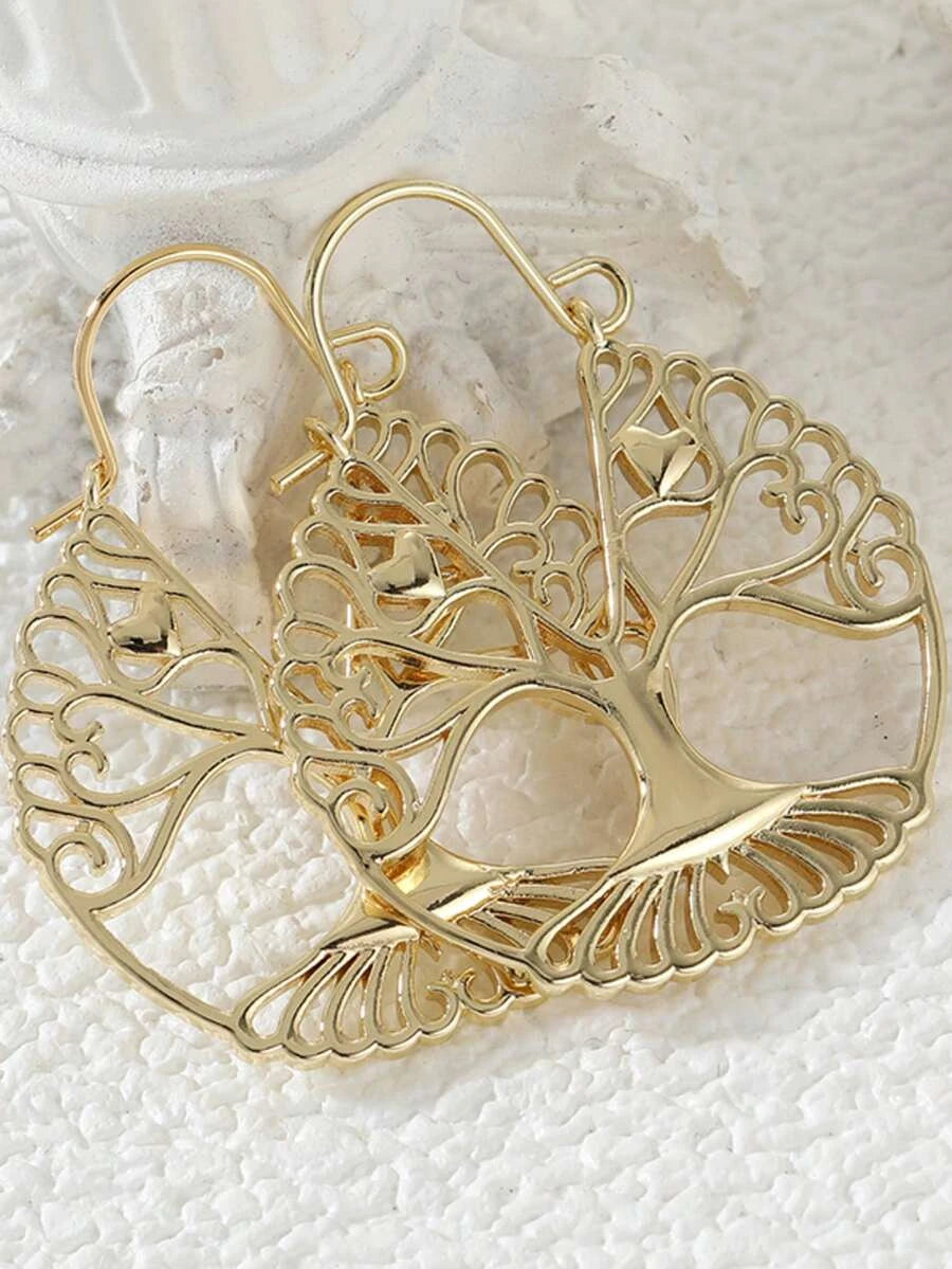 Hammered Large Hoop Earrings