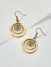 Vintage Inspired Geometric Metal Dangle Earrings