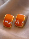 Geometric Oil Drip Square Earrings