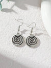 Retro Spiral Swirl Dangle Earrings