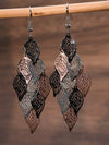 Retro Leaf Tassel Earrings