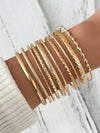 Bohemian Textured Bangle Bracelet Set