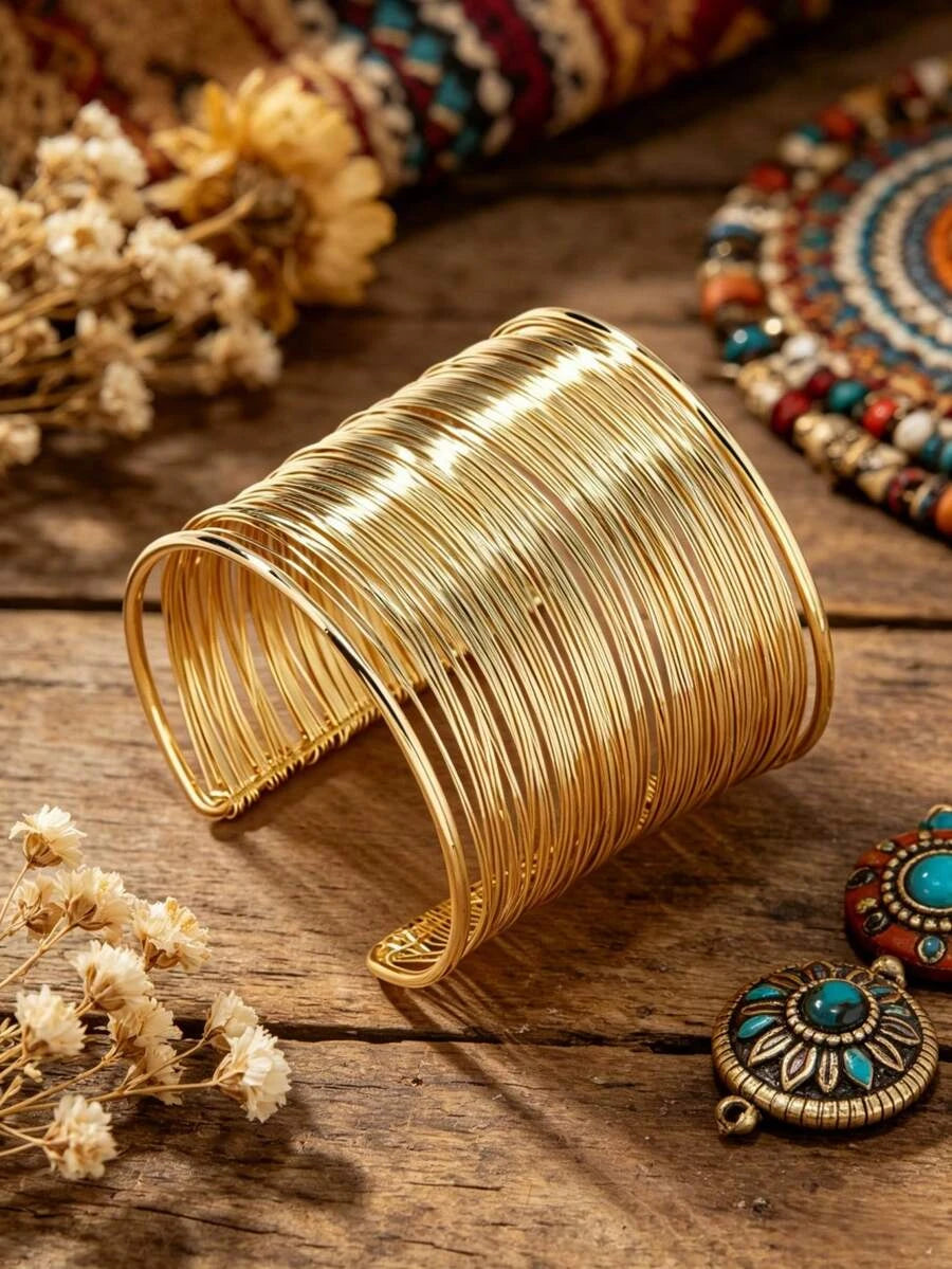 Gold Wire Wrapped Bracelet
