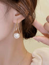 Elegant Teardrop Faux Pearl Drop Earrings