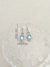 Bohemian Sea Blue Faux Gemstone Pendant Earrings