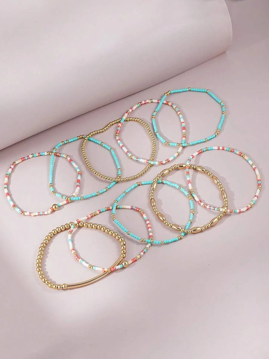Bohemian Beaded Bracelet Set