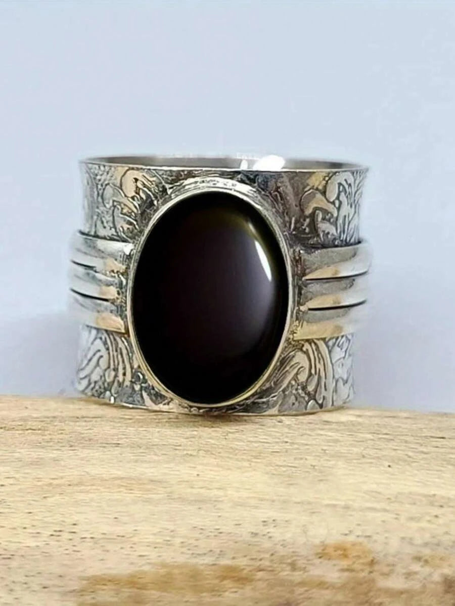 Vintage Silver Thick Band Ring