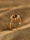 Vintage Crocodile Eye Sterling Silver Ring