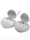Retro Smooth Metal Circle Earrings
