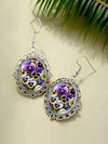 Vintage Floral Teardrop Earrings