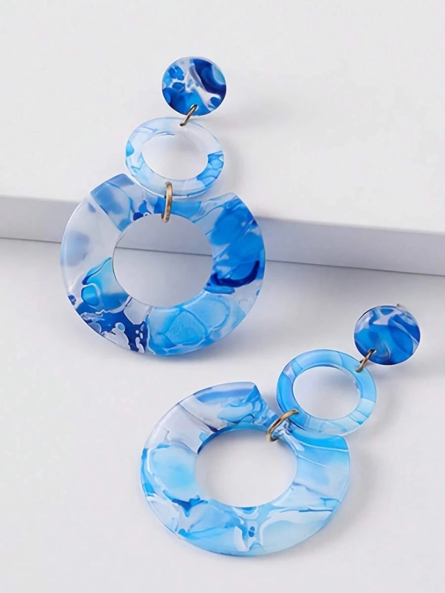 Retro Acrylic Pendant Earrings