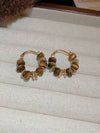 Retro Chinese Style Blue Beaded Earrings