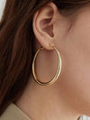 Minimalist Gold Oversize Hoop Earrings