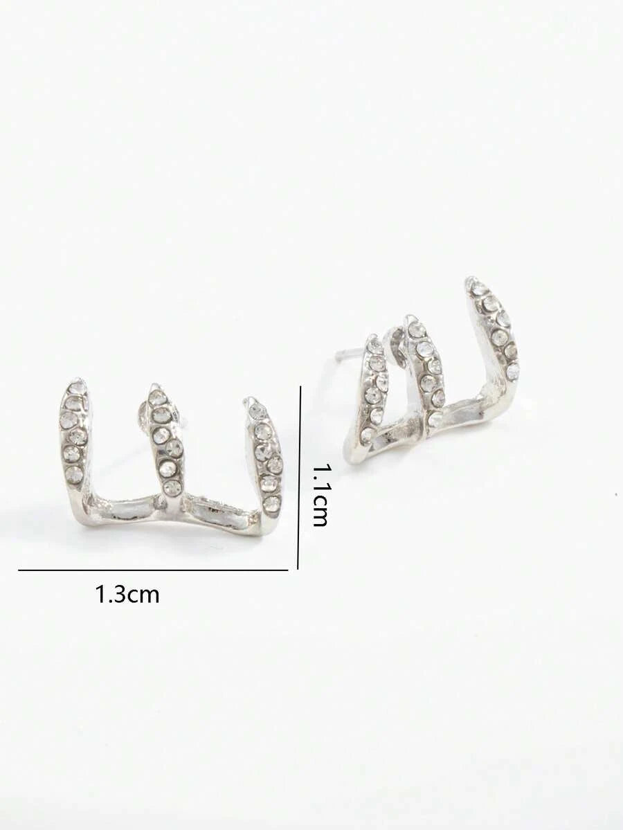 Vintage Resin U-Shaped Earrings