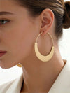 Porcelain Print Hammered Hoop Earrings