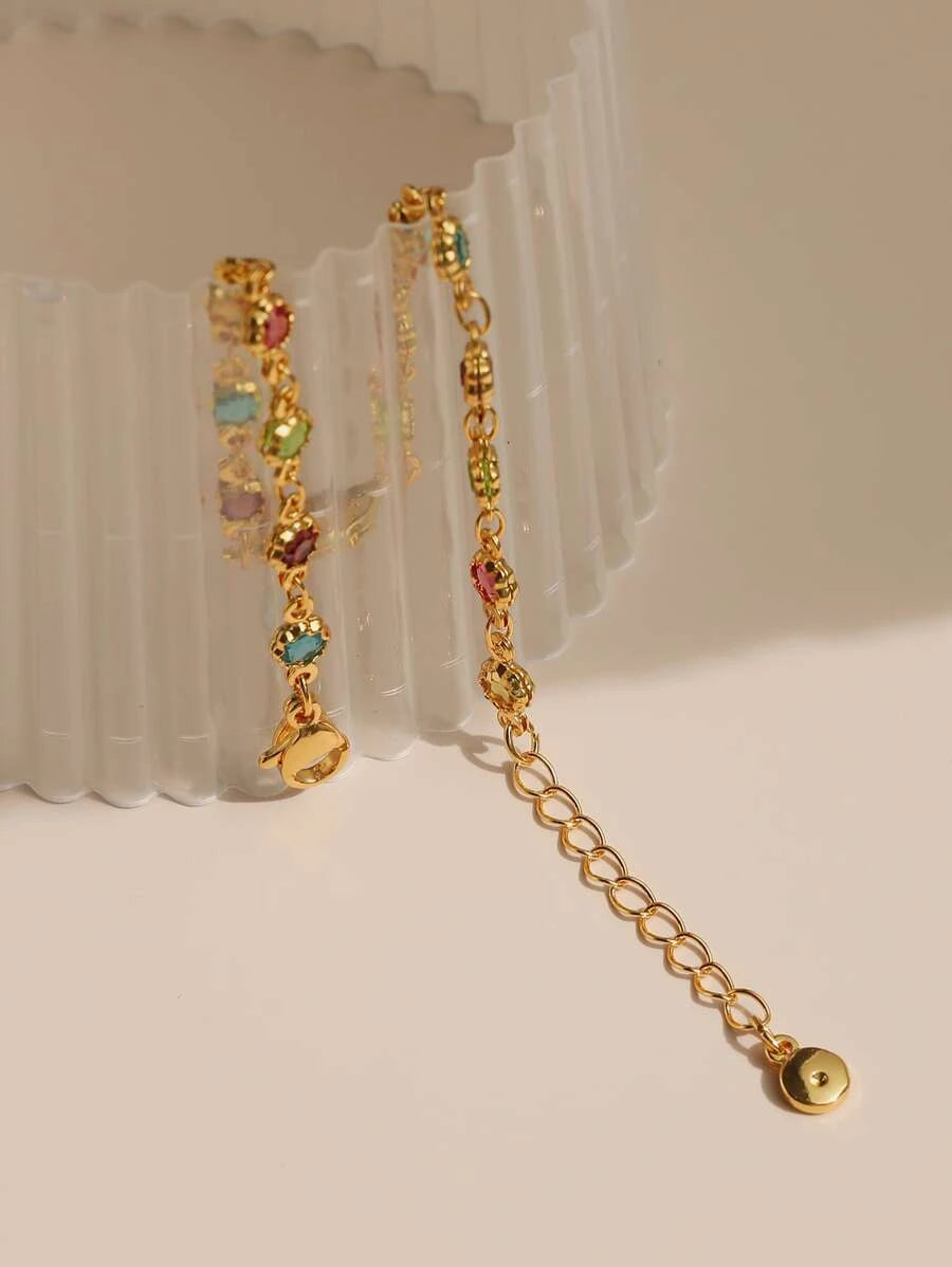 Cubic Zirconia Decor Bracelet